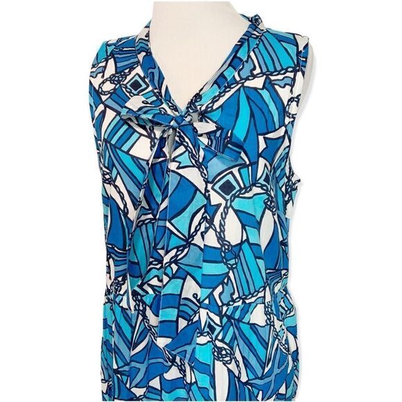 NWT STS Sails to Sable Flag Print Midi Dress in Blue Size Small (B13) - Picture 6 of 8